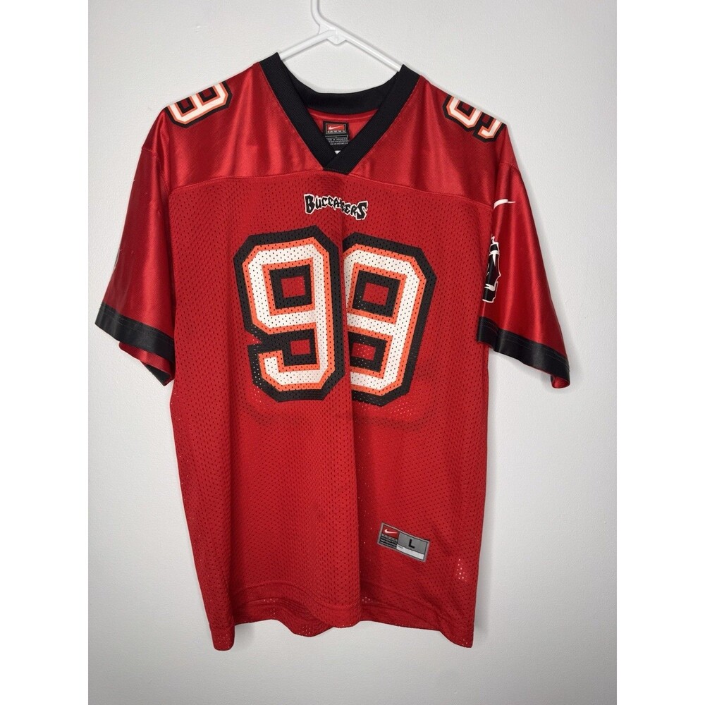 Vintage Nike NFL Tampa Bay Buccaneers Warren Sapp #99 Jersey Mens Large Red